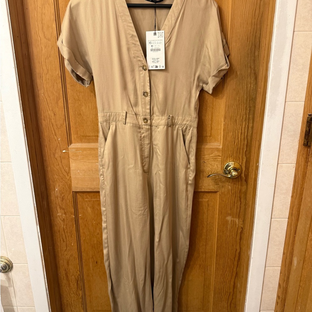 Zara Beige Jumpsuit